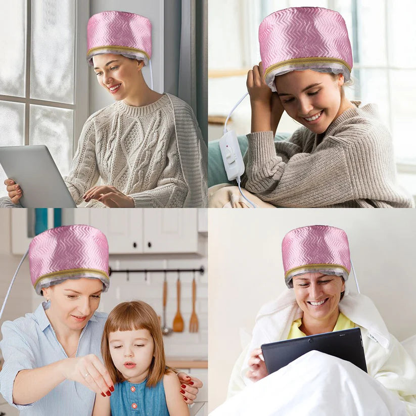 Electric Hair Steamer Cap – Self-Heating Thermal Treatment Hat for Deep Conditioning, SPA Nourishing & Hair Styling Care