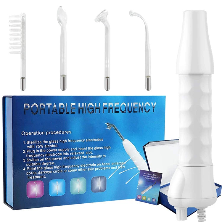 Electrode Tube Beauty Machine – Ozone High Frequency Facial Wand for Face, Hair, Eye & Skin Care