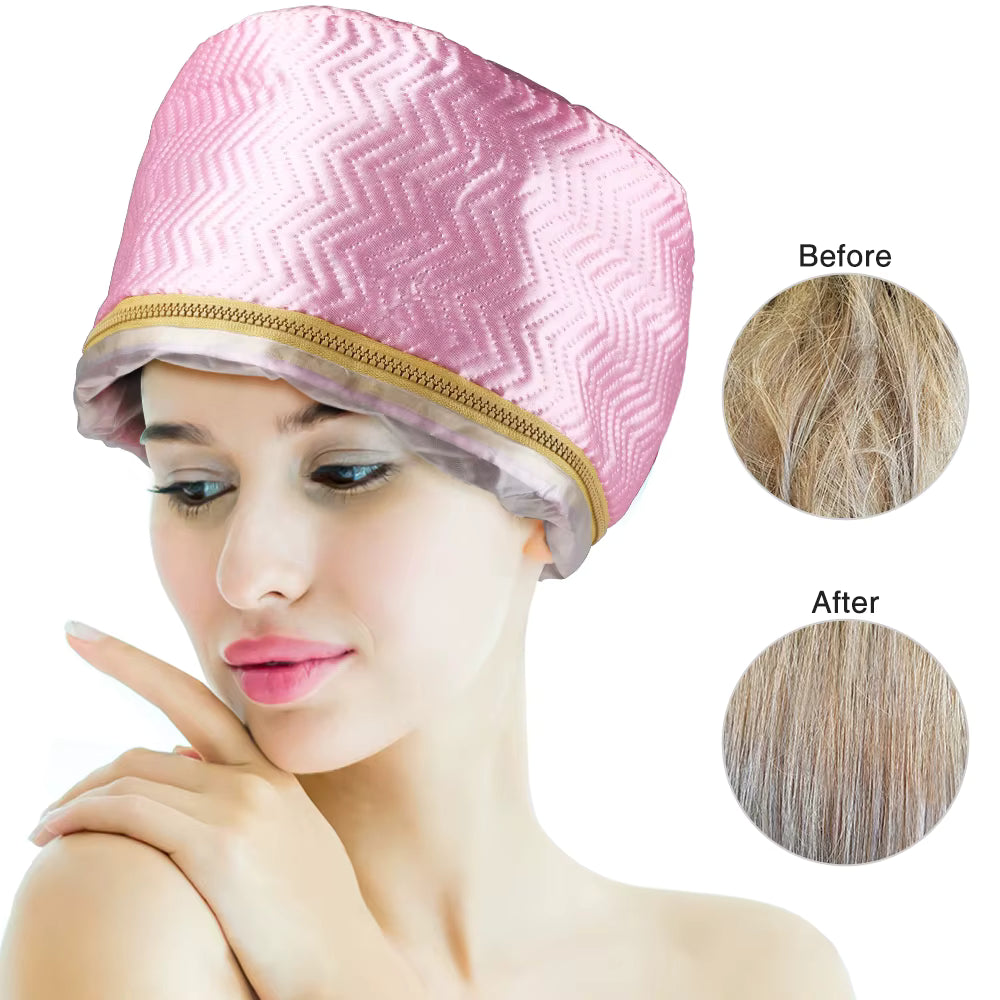 Electric Hair Steamer Cap – Self-Heating Thermal Treatment Hat for Deep Conditioning, SPA Nourishing & Hair Styling Care